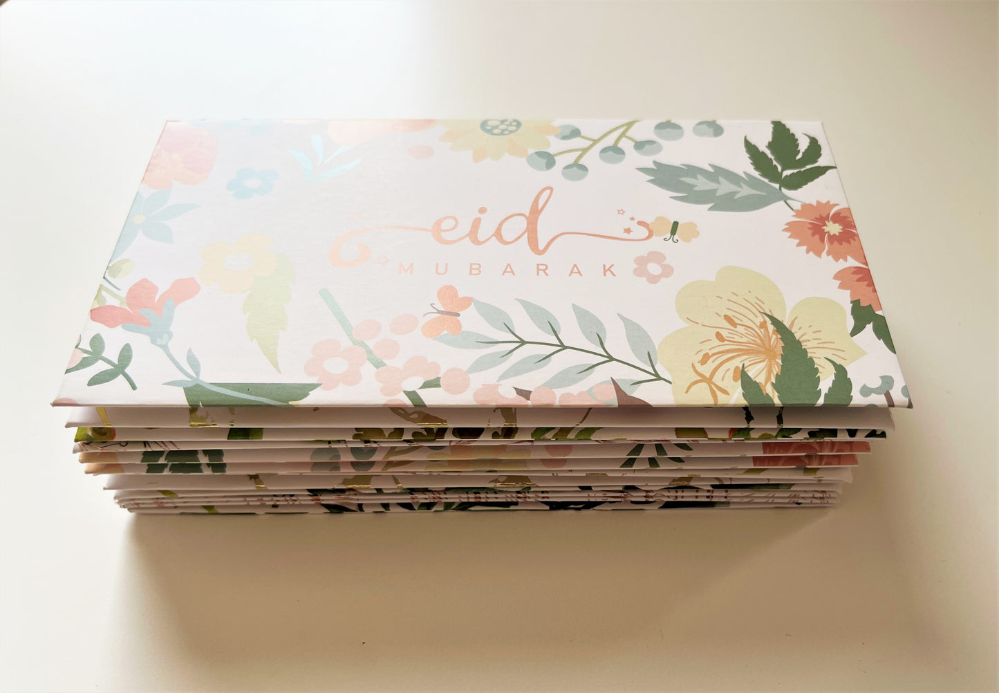 Eid Mubarak Party Botanical Design Eidi Money Envelopes (Set of 12)