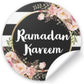 Ramadan Stickers | Black Floral Classy Floral