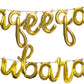 Aqeeqa Mubarak Balloons (18 inch Gold) with 2 Sheep Balloons