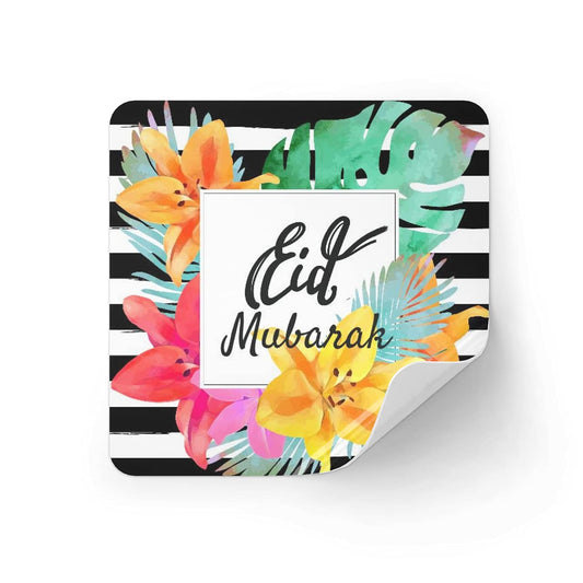 Eid Mubarak Stickers | Tropical Leaves Exotic Flowers