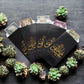 Mughal Floral Art Eid Mubarak Gold Stamp Vintage Envelopes Money Gift card Mubarak (Set of 10 | 7.5 inch X 3.5 inch)